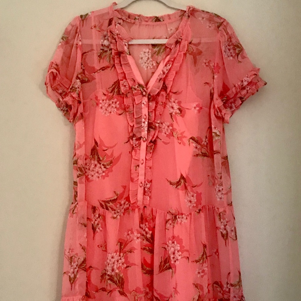 NWT Kaari Blue two-piece coral dress.